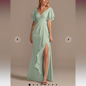 Sage Green Bridesmaid Dress in Chiffon